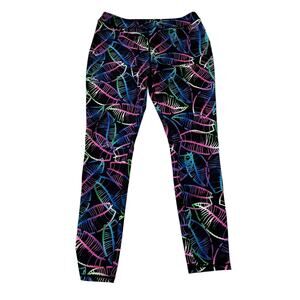 Maui and Sons Multicolor Tropical Leggings Swimwear Women Size Medium | 65-18